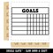 Goals Weekly Habit Tracker Grid Fill-In Square Rubber Stamp for Stamping Crafting